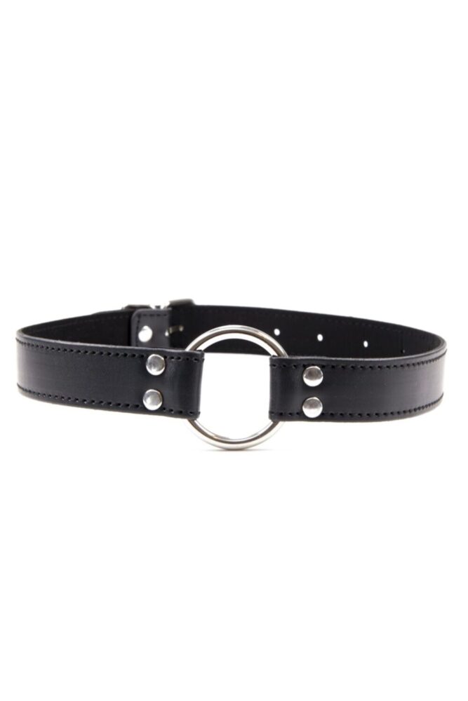 Genel Markalar Bdsm O Ring Gag / Fetiş Ağız Tıkacı Deri Kemerli 4,5 Cm Siyah - Görsel 2