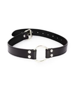 Genel Markalar Bdsm O Ring Gag / Fetiş Ağız Tıkacı Deri Kemerli 4,5 Cm Siyah