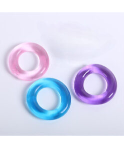 Alternative view of Vibratoy 3'lü Penis Halkası-Penis Ring-Cock Ring-Mor,Mavi,Pembe Penis Halkası-Penis Yüzüğü Seti