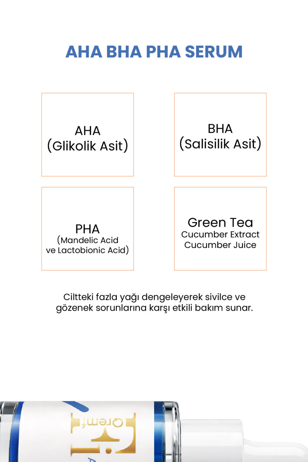 Qremfi Gözenek Sıkılaştırıcı | Siyah Nokta Karşıtı | AHA + BHA+PHA Serum 30 ml - Görsel 3