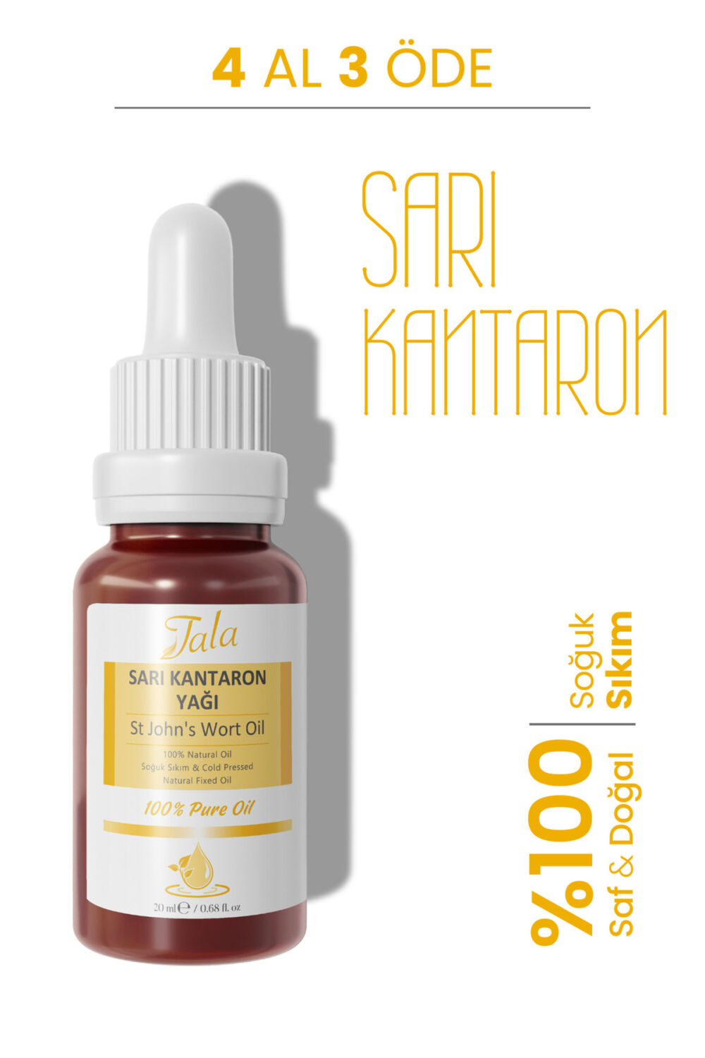 Tala Sarı Kantaron Yağı 0 Saf Ve Doğal Soğuk Sıkım 20 Ml - Görsel 2