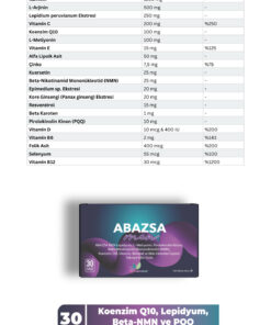 Alternative view of PHARMALEAF İLAÇ VE KOZMETİK Abazsa Men 30 Saşe Vitamin C D Vitamini B12 Çinko Ginseng Resveratrol NMN Koenzim Q10 Takviye