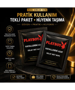 Alternative view of Playboy Erkeklere Özel Mendili - Kontrol ve Uzun Deneyim Gizli Gönderim (10 Adet)