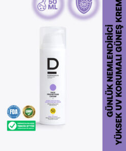 Dermoskin Face Protection Cream Spf 50+ | Nemlendirici Yüz Güneş Kremi | Suya Dayanıklı | 50 ml
