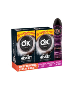 Okey Ultra Hisset 40'lı Prezervatif & Nirvana Uyarıcı Jel 100 ml Set