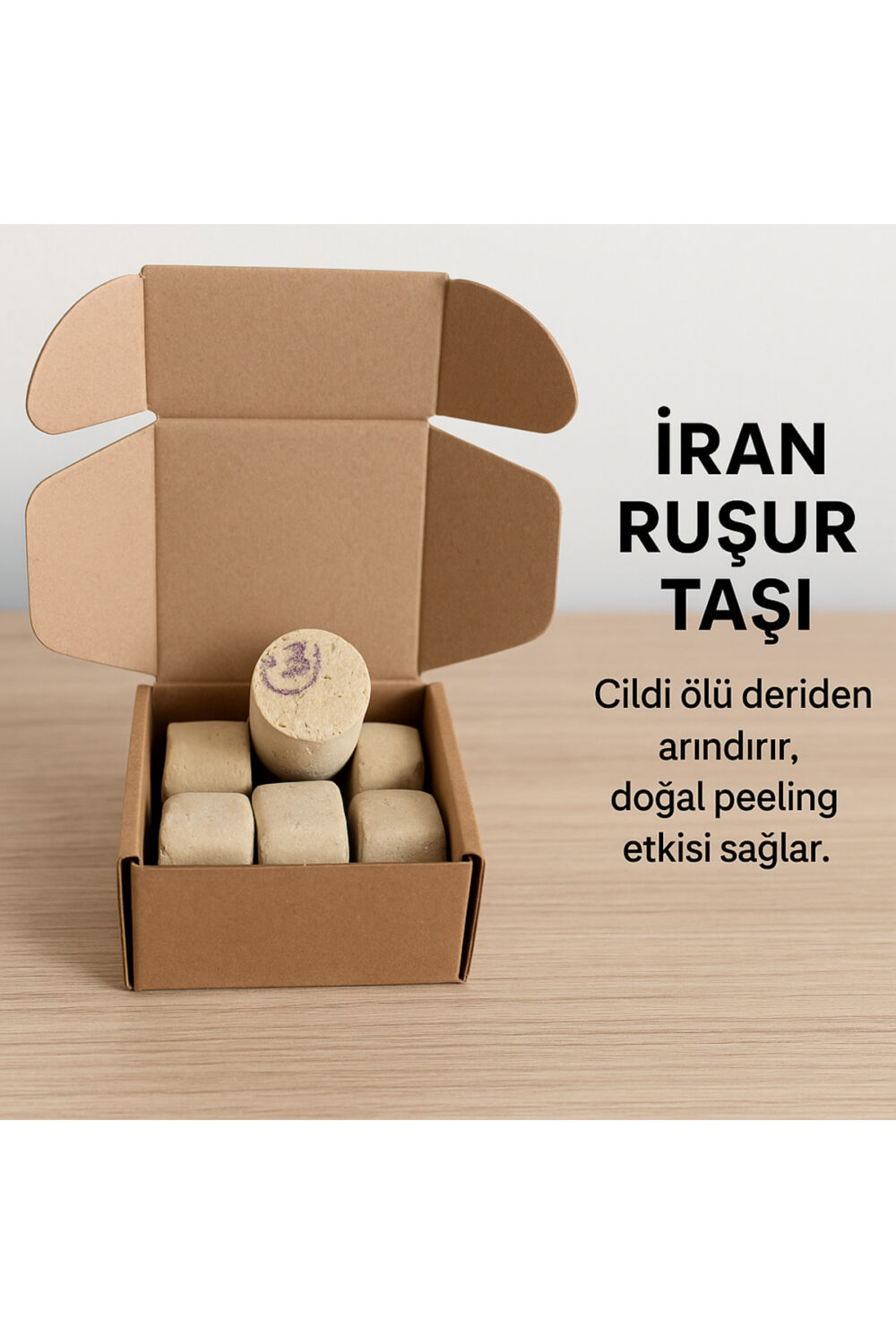 Home Mühürlü İran Ruşur Taşı 6 Adet – Doğal Yüz Temizleyici ve Beyazlatıcı Cilt Bakım Taşı - Görsel 3