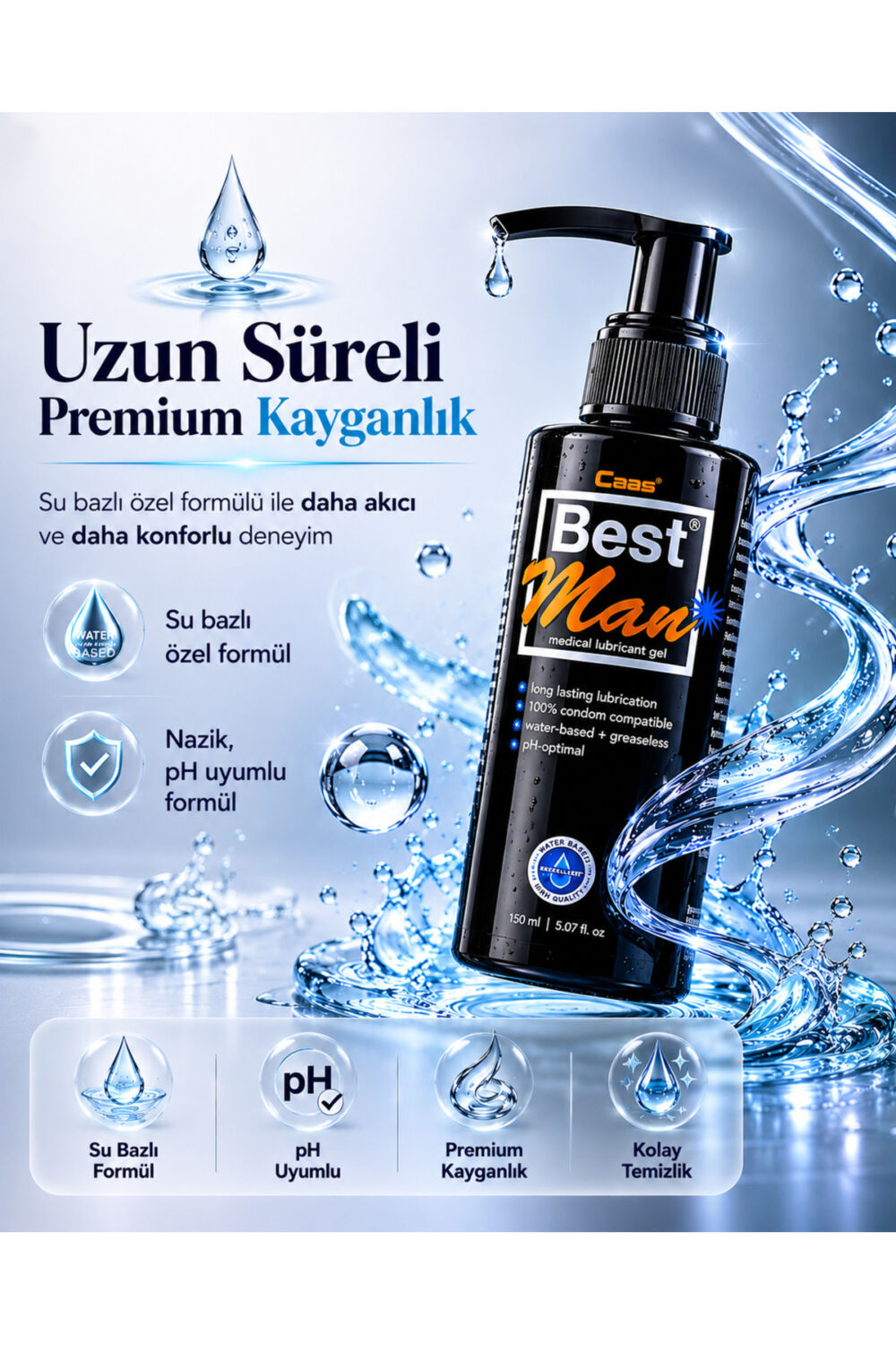 LOVEX Bestman® Medikal Vajina Kayganlaştırıcı Jel Cinsel Kayganlaştırıcılar Su Bazlı Anal Kaydırıcı Jeller - Görsel 2
