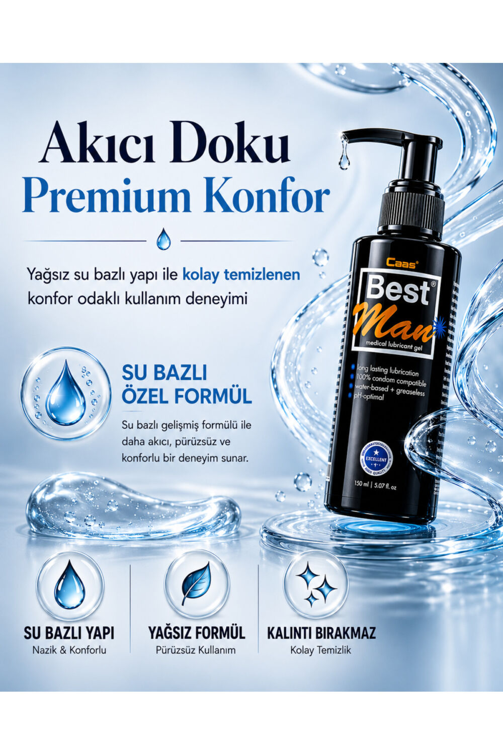 LOVEX Bestman® Medikal Vajina Kayganlaştırıcı Jel Cinsel Kayganlaştırıcılar Su Bazlı Anal Kaydırıcı Jeller - Görsel 3