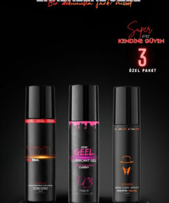 NQX PULL XXL BigMen Premium + Yogun Kayganlaştırıcı Su Bazlı Jel + PowerHub Erkekler İçin Uzun Deneyim Özel Sprey 3lü Set