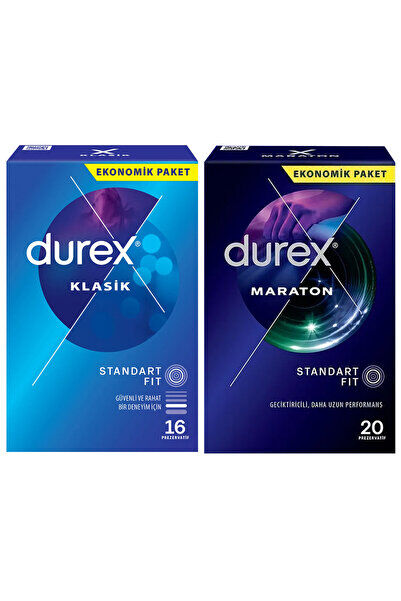 Durex Klasik Prezervatif 16'lı + Maraton Prezervatif 20'li - Görsel 3