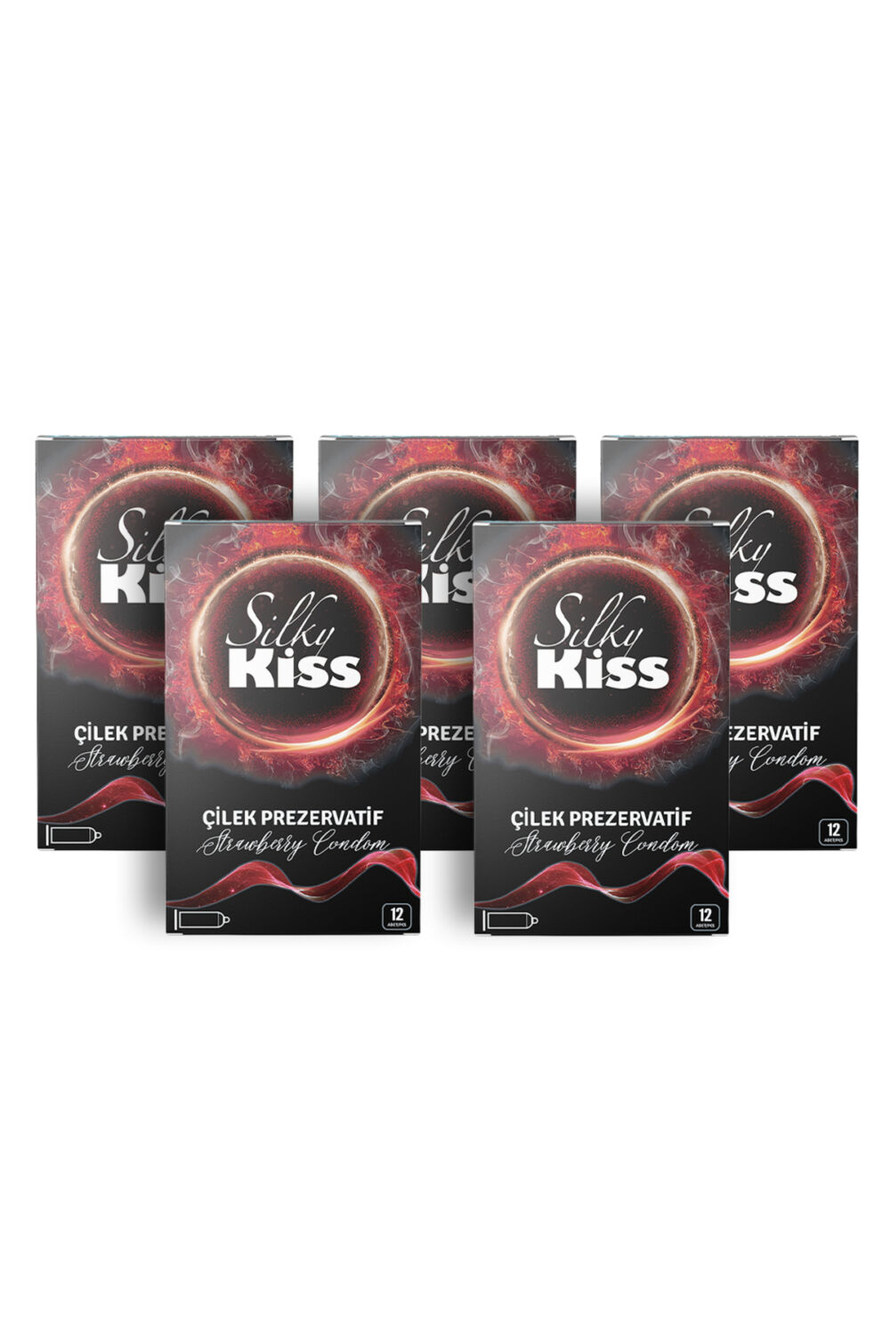 Silky Kiss Çilek Prezervatif – 5’li Paket