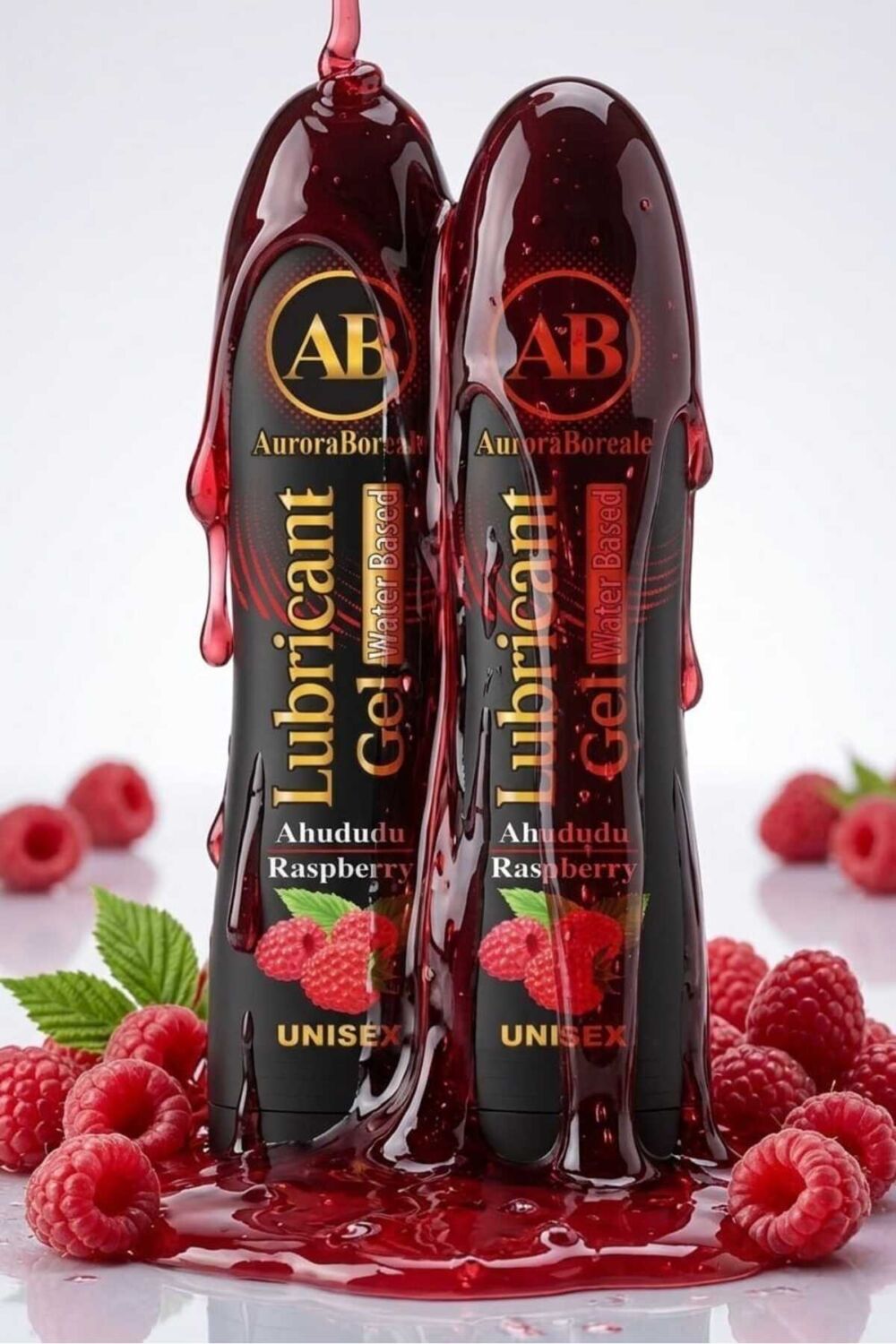 AuroraBoreale Ahududu Aromalı Premium Kayganlaştırıcı Jel Lubricant Gel 250 ML 2 li Set