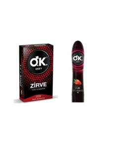 Okey Zirve 10 Lu Prezervatif ve Çilek Kayganlaştırıcı Jel 100 ml - Görsel 3
