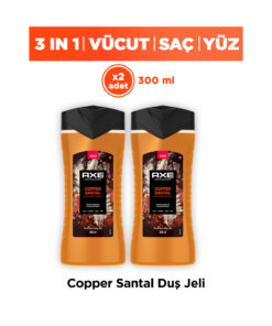 Axe Premium Collection Duş Jeli Copper Santal 3 in 1 Vücut Saç Yüz 300 ml x2