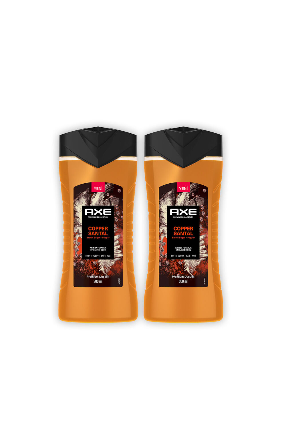 Axe Premium Collection Duş Jeli Copper Santal 3 in 1 Vücut Saç Yüz 300 ml x2 - Görsel 2