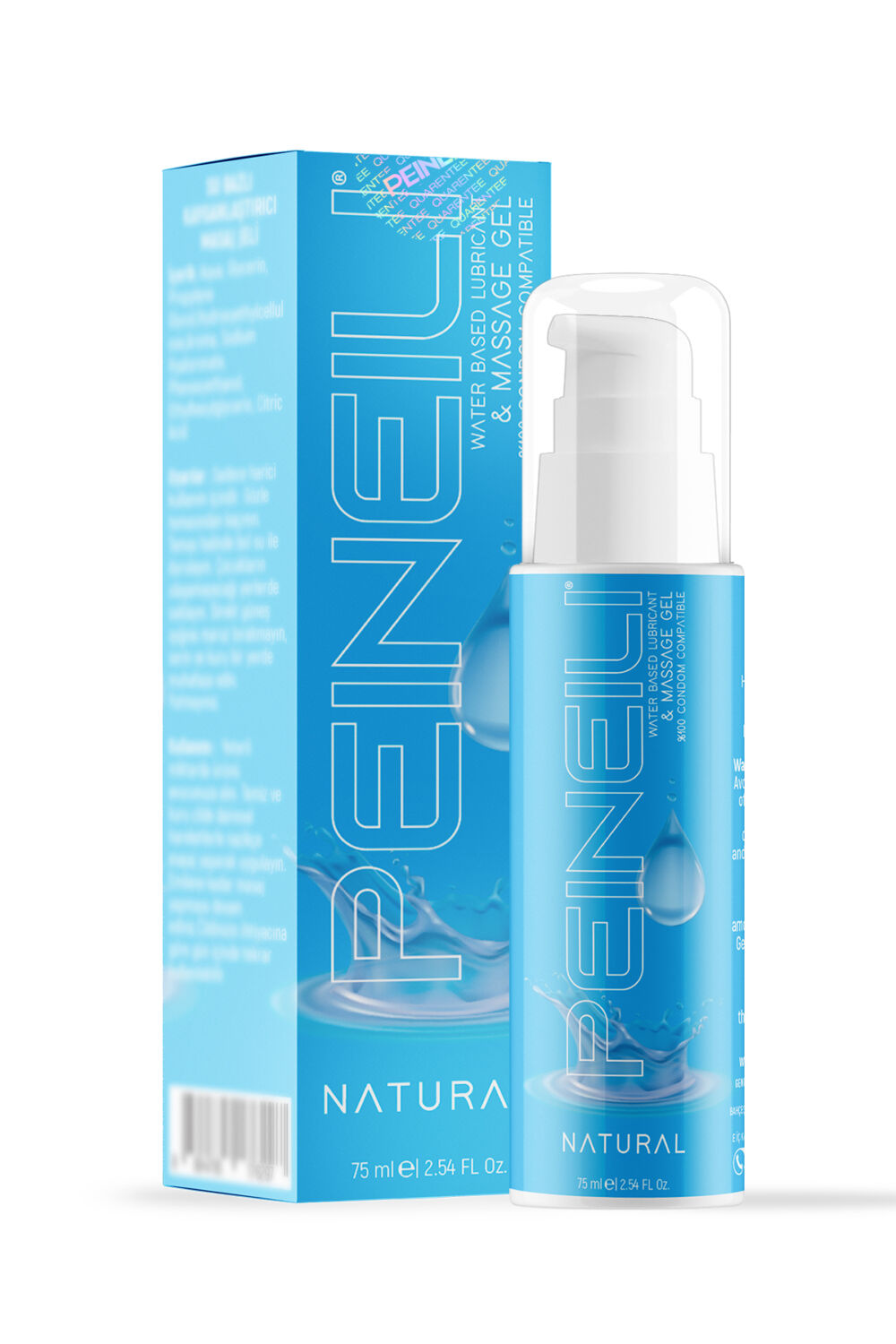 PEINEILI Sade Naturel Su Bazlı Jel Masaj Jeli Kayganlaştırıcı Jel 75 ml