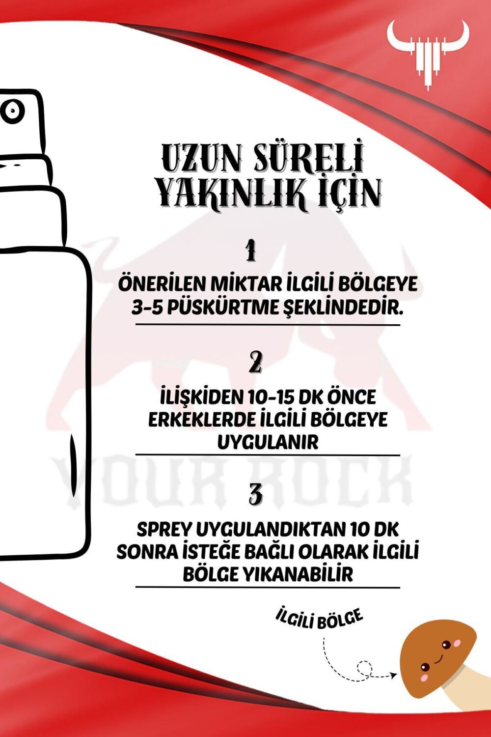 X35 YOUR ROCK Erkek Uzun Deneyim Masaj Sprey - Long Time Massage Sprey Formen 25 ml X 3 Adet - Görsel 3