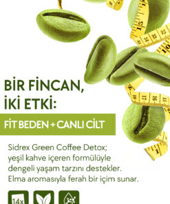 SIDREX Green Coffee Detox - Antioksidan & Metabolizma Destekli Şekersiz Yeşil Kahve - Görsel 2