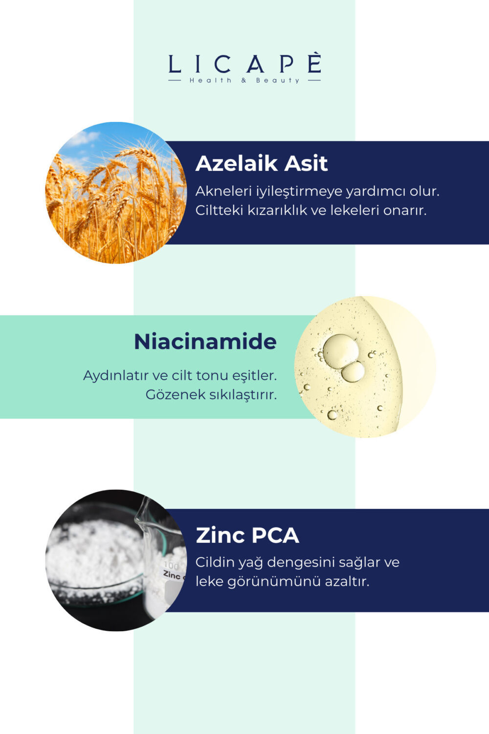 Licape Yağlı Ve Akneli Ciltler İçin Azelaic Acid Cilt Serumu 30ml - Görsel 3
