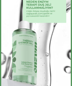 ENZYM COSMETICS Yağlı Ciltlere Özel, Akne Karşıtı, Sebum Dengeleyici Duş Jeli 400 ml (Salisilik Asit) - Görsel 2
