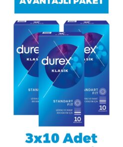Durex Klasik Prezervatif 10'lu 3 Adet