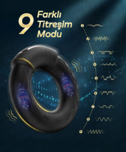 Rabixy Mobil Uygulamalı Titreşimli Isıtmalı Penis Halkası - Görsel 3