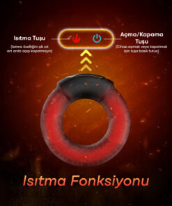 Alternative view of Rabixy Mobil Uygulamalı Titreşimli Isıtmalı Penis Halkası