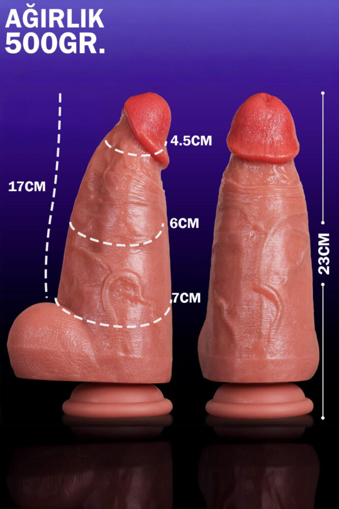 Do it Love - Cüce Dev Realistik Dildo 23cm Uzunluk 7cm Kalınlık - Güçlü Vantuz Çift Katman Dildo - Görsel 2