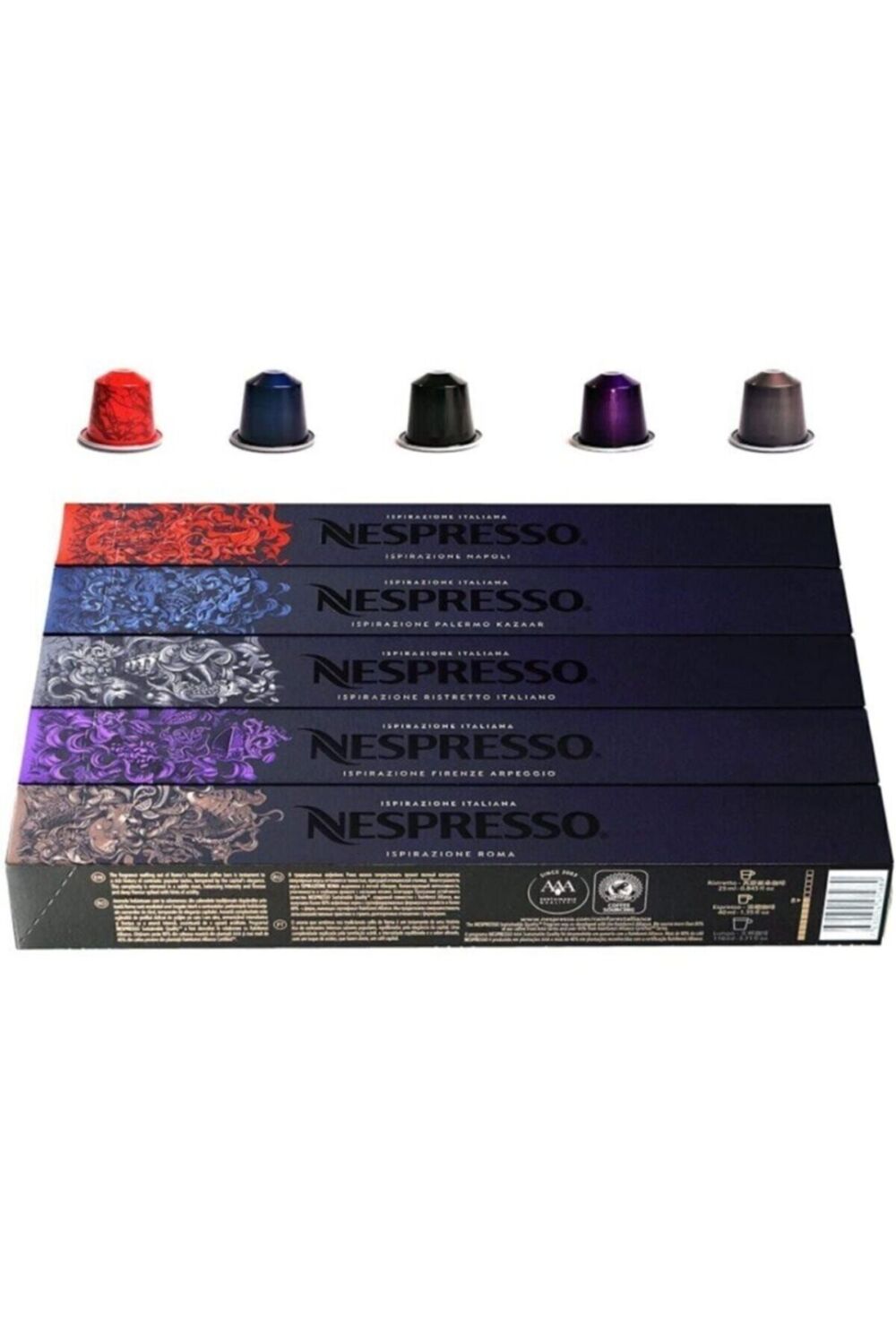 Nespresso Sert Içimli Italian Tatlar Serisi 5'li Set Napoli, Palermo, Ristretto, Arpeggio, Roma