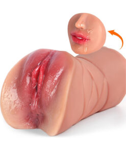 Erotica 3 Girişli Gerçekçi Ağız Anal Vajina 3 In 1 Saklanabilir Boyut Et Dokusunda Suni Vajina Mastürbatör