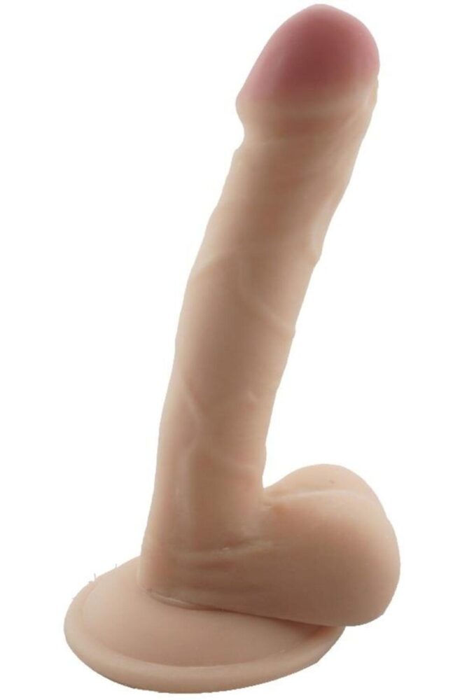 Lolita Shop Ultra Gerçekçi Doku Hissiyatı 19.5 Cm Güçlü Vantuzlu Testisli Penis Yumuşak Ten Doku Realistik Dildo - Görsel 2