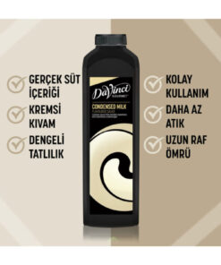 Da Vinci Condensed Milk Koyulaştırılmış (Yoğunlaştırılmış) Süt Aromalı Sos 1LT