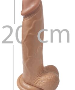 Do it Love 20cm Realistik Gerçek Doku Yapay Penis Dildo Vantuzlu Bronz - Görsel 3