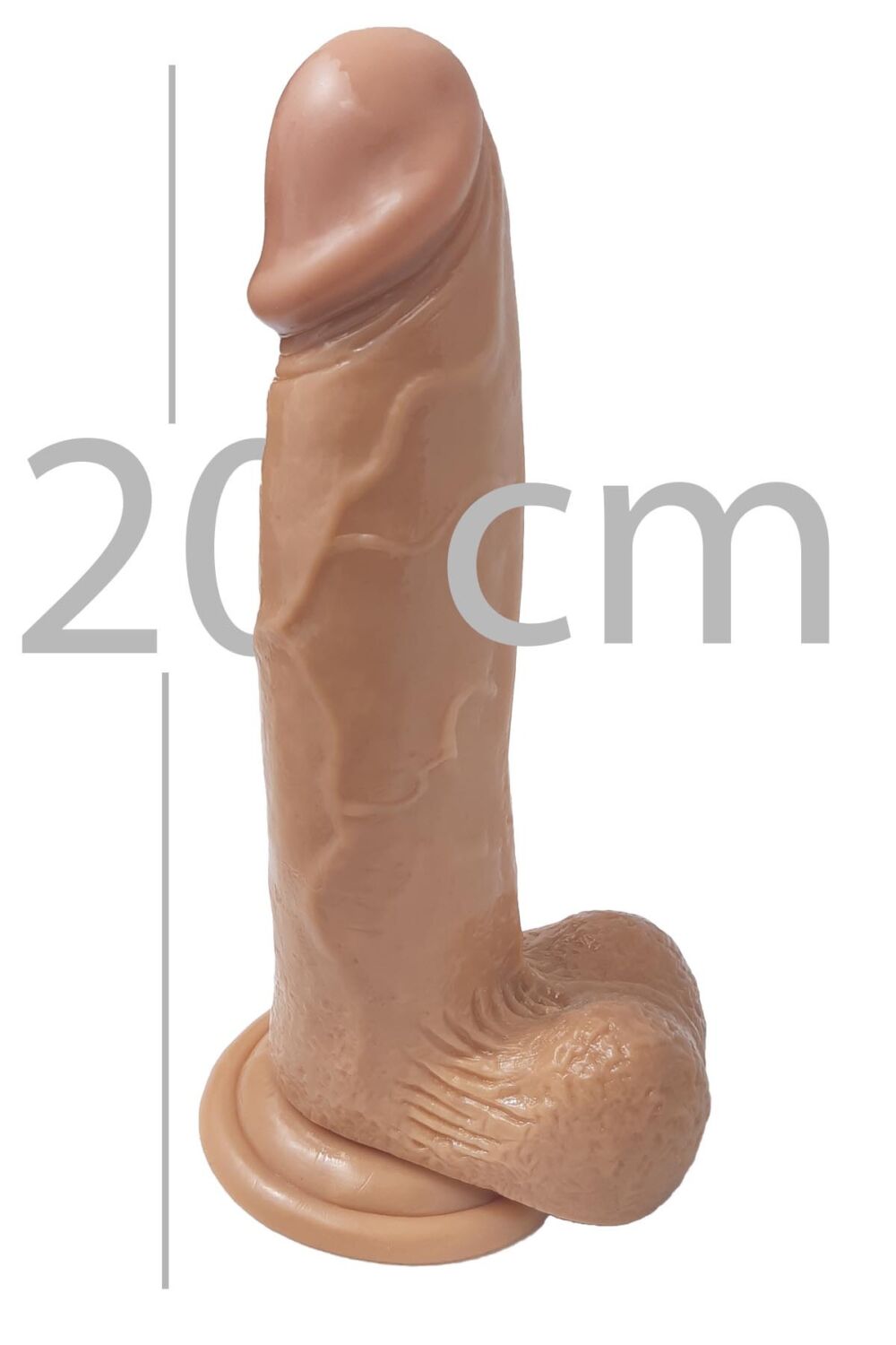 Do it Love 20cm Realistik Gerçek Doku Yapay Penis Dildo Vantuzlu Bronz - Görsel 3