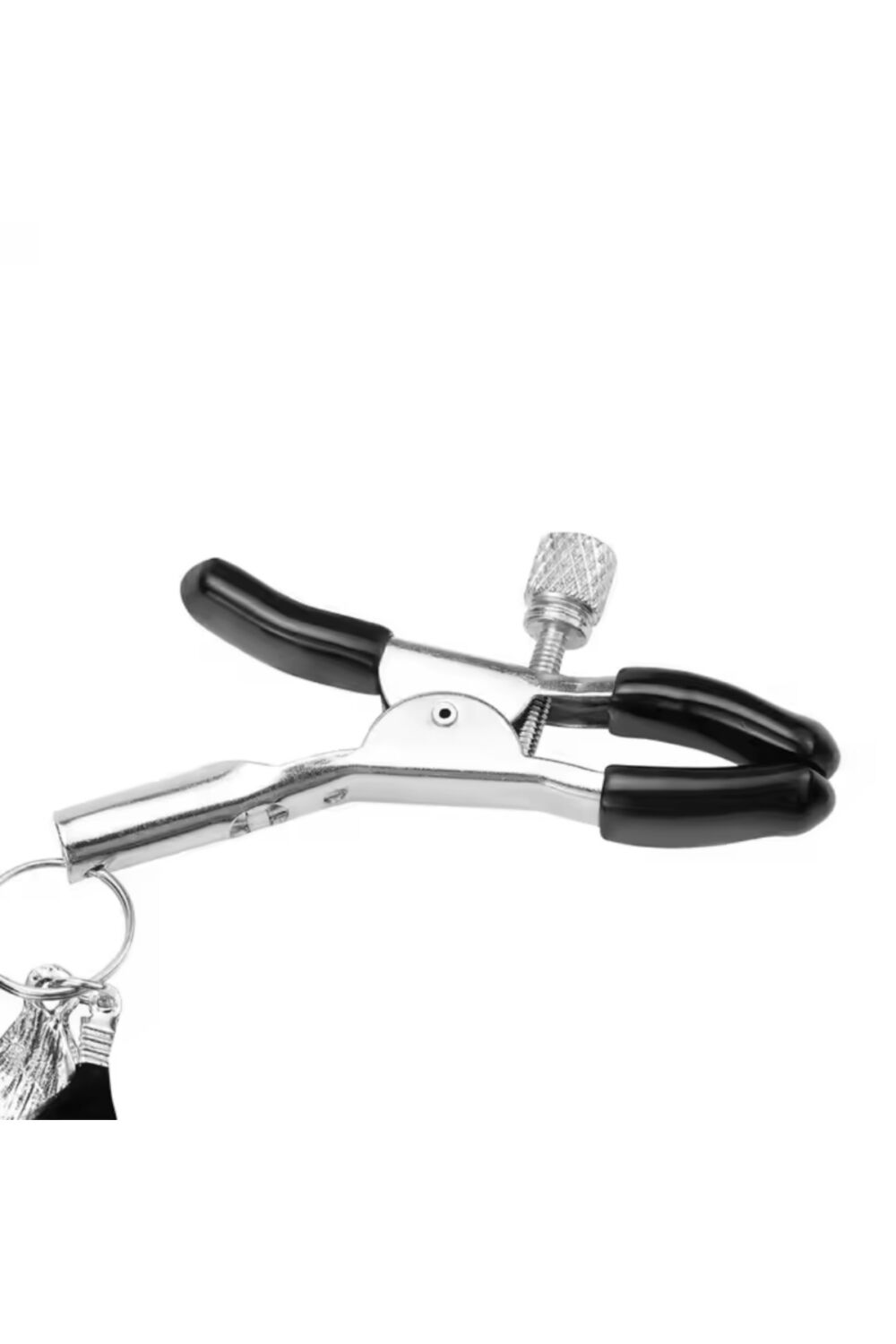 Erotica Siyah Kuş Tüylü Metal Tüy Charm Göğüs Uyarıcı Meme Ucu Klipsi Black Feather Nipple Clamps - Görsel 3