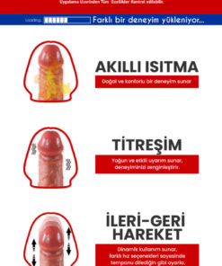 Alternative view of Vdude APP Kontrollu Şarjlı Akıllı Isıtmalı İleri Geri Hareketli Penis Vibratör