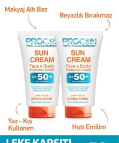 PROCSIN Güneş Kremi (50 ML * 2 ADET) Fırsat Paketi