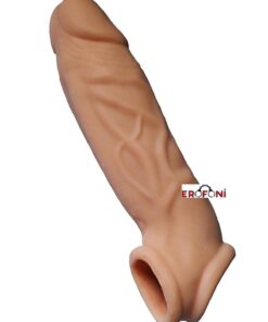 Erofoni Ucu 3 Cm Dolgulu 14 Cm Ultra Süper Realistik Kaliteli Uzatmalı Penis Kılıfı - Görsel 3