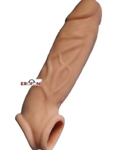 Alternative view of Erofoni Ucu 3 Cm Dolgulu 14 Cm Ultra Süper Realistik Kaliteli Uzatmalı Penis Kılıfı
