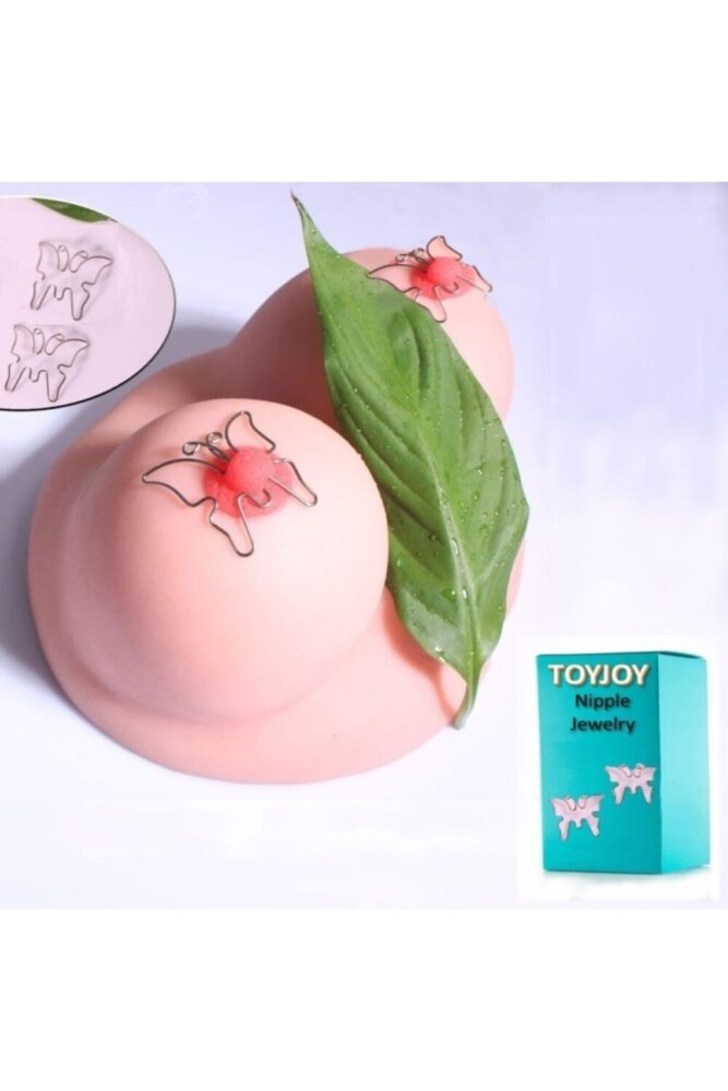 Toyjoy Fantezi Göğüs Ucu Süsü -Fake Nipple Piercing- Sıkıştırmalı Meme Ucu Aksesuarı-Nipple Jewelry