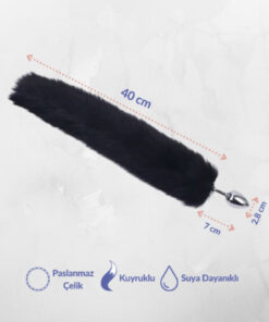AŞKIN DEPOSU AŞKINDEPOSU Aurora Boreale Anal A+ Süt Kayganlaştırıcı Jel 100ml Siyah Kuyruklu Anal Plug Set Paket - Görsel 3
