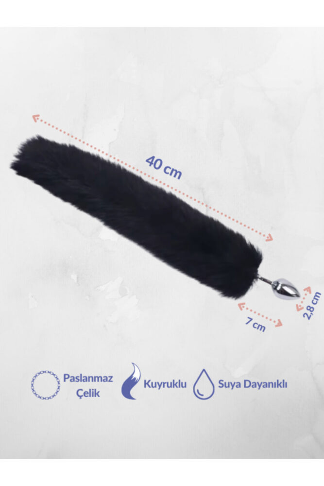 AŞKIN DEPOSU AŞKINDEPOSU Aurora Boreale Anal A+ Süt Kayganlaştırıcı Jel 100ml Siyah Kuyruklu Anal Plug Set Paket - Görsel 3