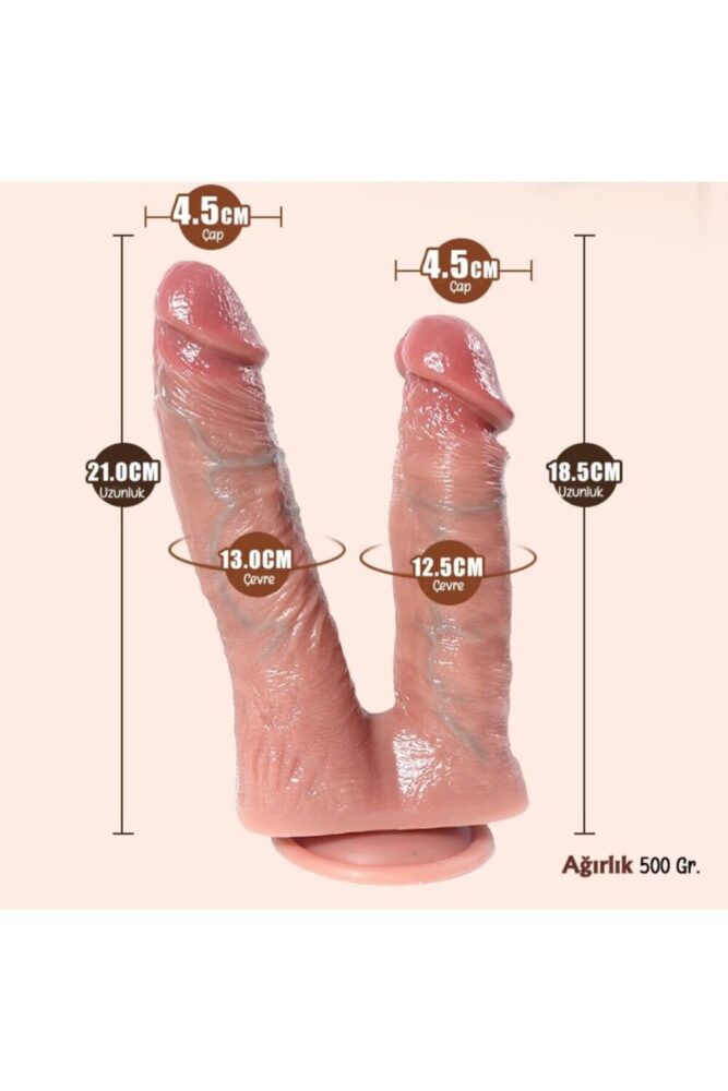 Do it Love - Çift Başlı Dildo - Double Zevk - 19 ve 21cm Uzunluk - 4.5cm Kalınlık - Görsel 3