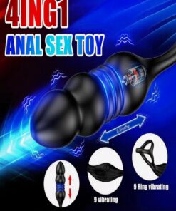Buso Uzaktan Kumandalı Şarjlı Penis Halkası - İleri Geri Hareketli Boğumlu Perine Vibratörü - Görsel 3