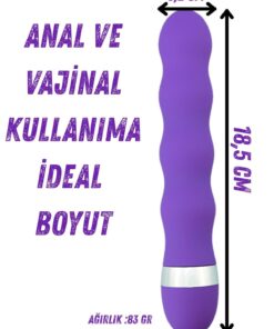 Lolita Shop 18,5 Cm Uzunluğunda Boğumlu Anal Ve Vajinal Kullanılabilen Güçlü Titreşimli Orgazm Zevk Vibratörü - Görsel 3
