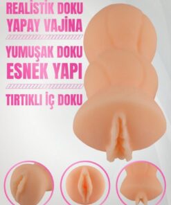 Lolita Shop Birebir Gerçekçi Hissiyat Et Dokusu İç Kısmı Tırtık Uyarıcılı Cep Tipi Yapay Vajina Suni Mastürbatör