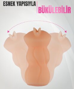 Lolita Shop Birebir Gerçekçi Hissiyat Et Dokusu İç Kısmı Tırtık Uyarıcılı Cep Tipi Yapay Vajina Suni Mastürbatör - Görsel 3