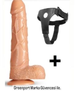 Greenport Dildo Ve Belden Bağlanmalı Strapon Pensi Dildo Kemeri Ikisi Bir Arada Sex Erotik