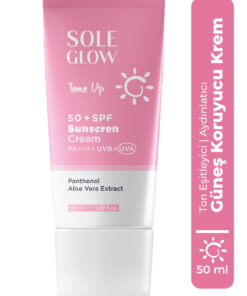 Sole Glow Pink Sun Cream 50+ SPF 50ml | Ton Eşitleyici & Aydınlatıcı Yüz Güneş Kremi