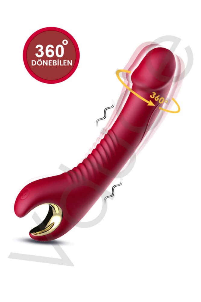 Vdude Şarjlı G Noktası Oyuncak 360° Döner Başlık, Titreşim + Rotasyon, Sessiz ve Ergonomik Tasarım